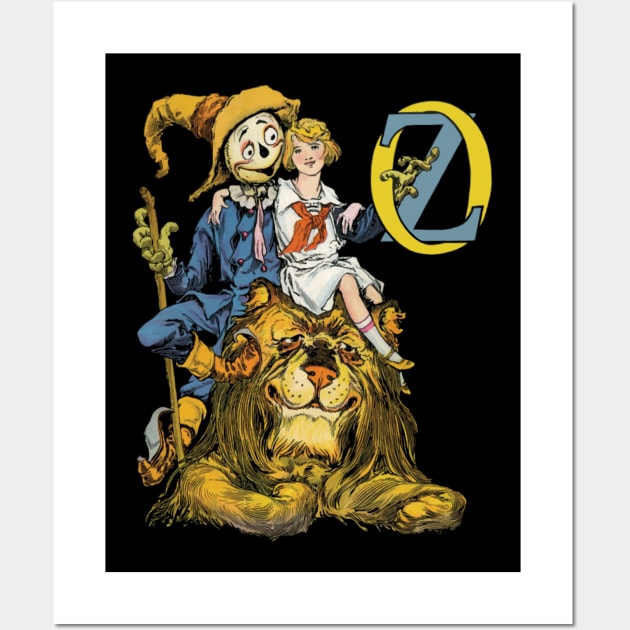 Dorothy, The Scarecrow & The Cowardly Lion, Wizard Of Oz Wall Art by VintageArtwork